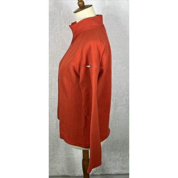L.L. Bean Women's 1/4 Zip Fleece Pullover Top Activewear Orange Size Small - Picture 3 of 8